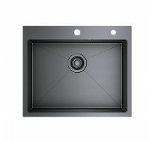 Кухонная мойка Raglo R701.6050 из нержавеющей стали в базу от 60см, графит