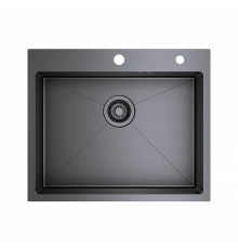 Кухонная мойка Raglo R701.6050 из нержавеющей стали в базу от 60см, графит