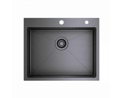 Кухонная мойка Raglo R701.6050 из нержавеющей стали в базу от 60см, графит