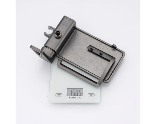 Смеситель Raglo R51.55.09 с гигиеническим душем встраиваемый с полкой и держателем бумаги, графит