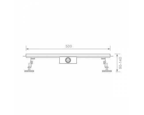Душевой трап щелевой Raglo R653.50.05 500мм, нержавеющая сталь, сатин