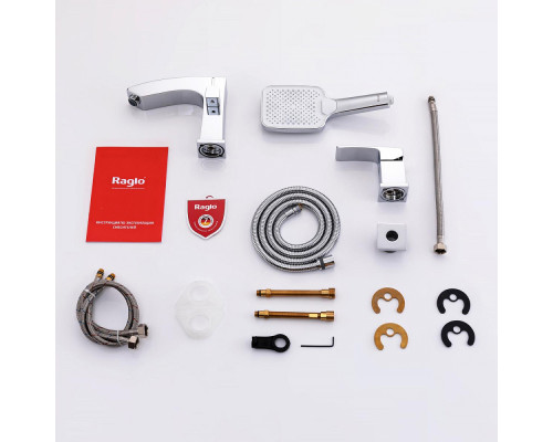 Смеситель Raglo R01.31 на борт ванны врезной монолитный, хром