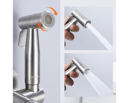 Смеситель Raglo R10.52.05 с гигиеническим душем встраиваемый , сатин