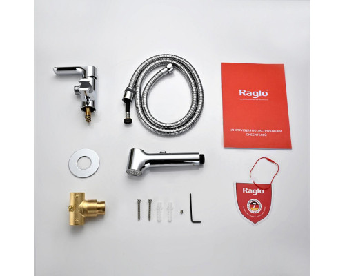 Смеситель Raglo R03.52 с гигиеническим душем встраиваемый , хром