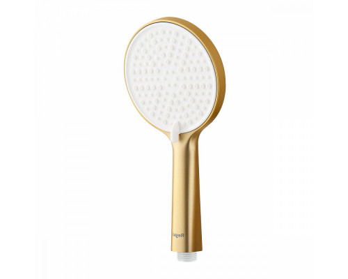 Лейка душевая Raglo R450.50.03 3-х режимная круглая пластик/силикон, Сатин золотой