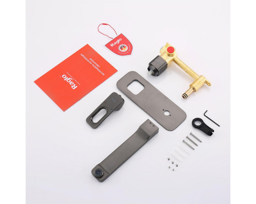 Смеситель Raglo R51.11.09 для раковины встраиваемый монолитный, графит