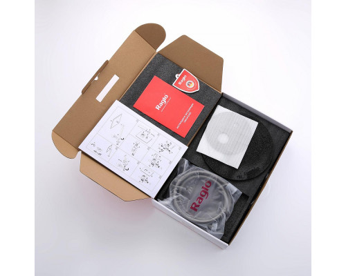 Душевая система Raglo R20.27.09 для ванны и душа встраиваемая на 3 режима излив поворотный 20 см, графит