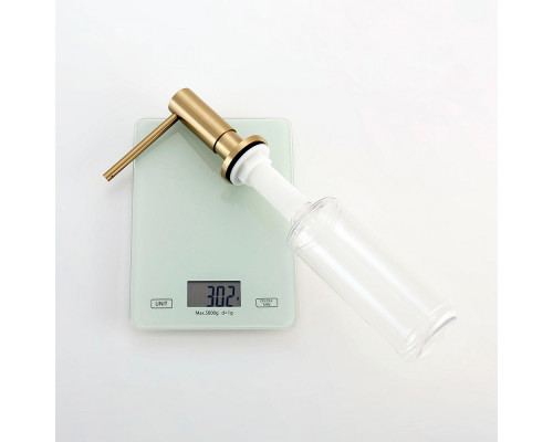 Дозатор для моющего средства на кухню Raglo встраиваемый R720.02.03 латунь, сатин золотой