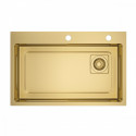 Кухонная мойка Raglo R702.7246.03 из нержавеющей стали в базу от 80см, сатин золотой