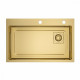 Кухонная мойка Raglo R702.7246.03 из нержавеющей стали в базу от 80см, сатин золотой