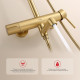 Душевая система Raglo R20.24.03 для ванны и душа излив поворотный 15 см, сатин золотой