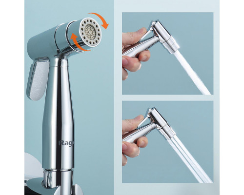 Смеситель Raglo R20.52 с гигиеническим душем встраиваемый , хром