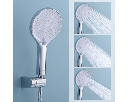 Смеситель Raglo R03.22 для ванны и душа универсальный поворотный излив 30 см, хром