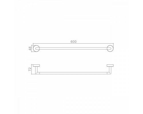 Полотенцедержатель Raglo R320.01.03 одинарный 60 см,сатин золотой