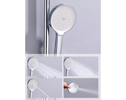 Душевая система Raglo R07.24 для ванны и душа излив поворотный 20 см, хром