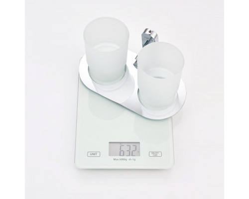 Стакан для зубных щеток с держателем Raglo R300.08 двойной,хром