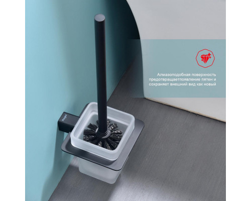 Ёршик для унитаза Raglo R301.10.06 с держателем,черный