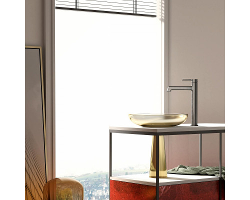 Смеситель Raglo R20.15.09 для раковины высокий монолитный, графит