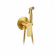 Смеситель Raglo R10.52.03 с гигиеническим душем встраиваемый , сатин золотой