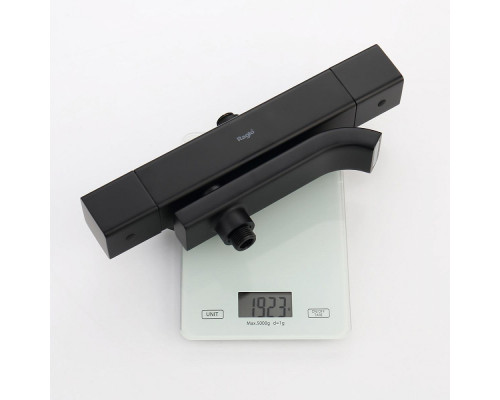 Душевая система Raglo R22.26.06 для ванны и душа с термостатом излив поворотный 15 см, черный