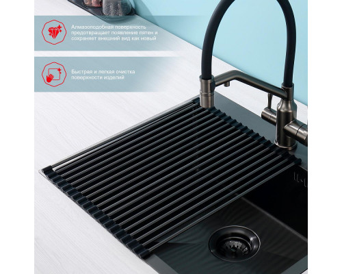 Ролл-матт шир.35см Raglo R730.44 для моек с глубиной чаши до 420 мм, графит