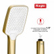 Лейка душевая Raglo R450.52.03 3-х режимная прямоугольная пластик/силикон, Сатин золотой