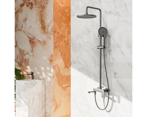 Душевая система Raglo R03.24.09 для ванны и душа излив поворотный 15 см, графит