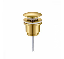 Донный клапан для раковины Raglo R600.01.03 без перелива (клик-клак), латунь, сатин золотой