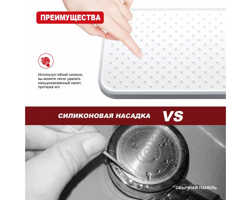 Лейка душевая верхняя Raglo R451.51 тропический душ 340*220мм пластик/силикон, хром