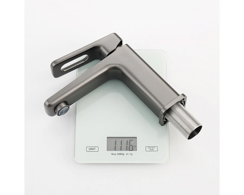 Смеситель Raglo R51.10.09 для раковины монолитный, графит