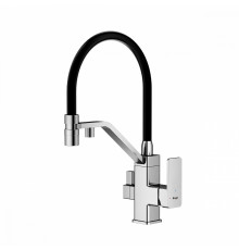 Смеситель Raglo R85.62 для кухни с подключением к фильтру съёмный гибкий излив с магнитным фиксатором, хром
