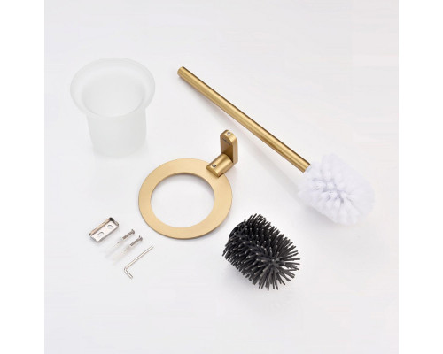 Ёршик для унитаза Raglo R300.10.03 с держателем,сатин золотой