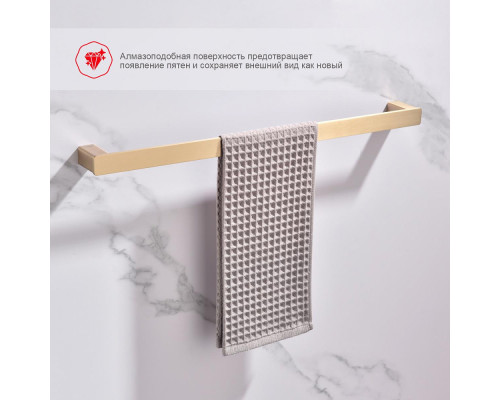 полотенцедержатель Raglo R301.01.03 одинарный 60 см,сатин золотой