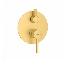 Смеситель Raglo R20.272.03 для ванны и душа встраиваемый на 2 режима, сатин золотой