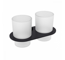 Стакан для зубных щеток с держателем Raglo R300.08.06 двойной,черный