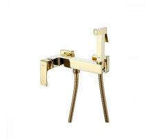 Смеситель Raglo R01.51.23 с гигиеническим душем настенный , золото