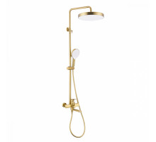 Душевая система Raglo R07.24.03 для ванны и душа излив поворотный 20 см, сатин золотой