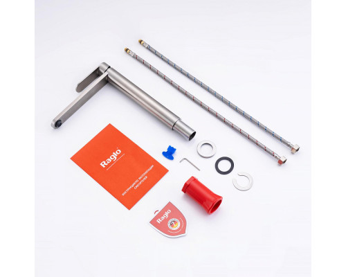 Смеситель Raglo R10.15.05 для раковины высокий монолитный, сатин