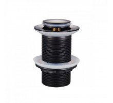 Донный клапан для раковины Raglo R600.04.06 без перелива (клик-клак), латунь, черный