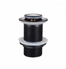 Донный клапан для раковины Raglo R600.04.06 без перелива (клик-клак), латунь, черный