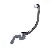 Слив-перелив для ванны Raglo R600.30 полуавтоматический (с тросиком), латунь/пластик, хром