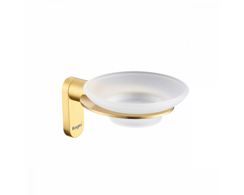 Мыльница Raglo R300.02.03 с держателем,сатин золотой