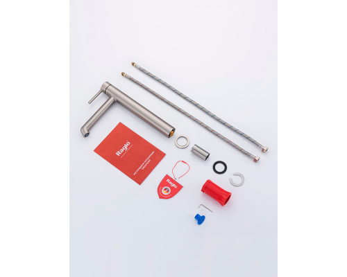 Смеситель Raglo R20.15.05 для раковины высокий монолитный, сатин