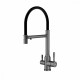 Смеситель Raglo R81.63.09 для кухни с подключением к фильтру съёмный гибкий излив с магнитным фиксатором, графит