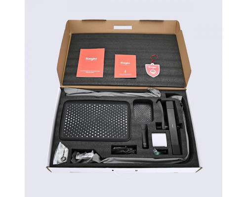 Душевая система Raglo R01.26.06 для ванны и душа с термостатом излив поворотный 15 см, черный