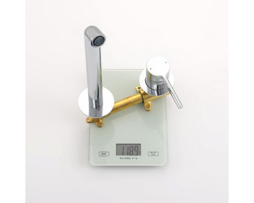 Смеситель Raglo R20.11 для раковины встраиваемый монолитный, хром