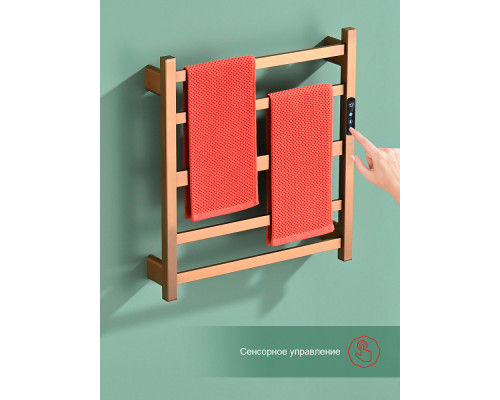 Полотенцесушитель электрический RAGLO R350.02.33 настенный сенсорный с терморегулятором , матовая медь