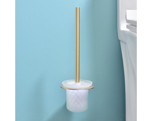 Ёршик для унитаза Raglo R300.10.03 с держателем,сатин золотой