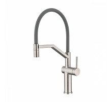 Смеситель Raglo R20.41.05 для кухни съёмный гибкий излив с магнитным фиксатором, сатин