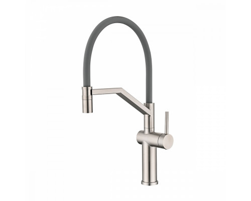 Смеситель Raglo R20.41.05 для кухни съёмный гибкий излив с магнитным фиксатором, сатин